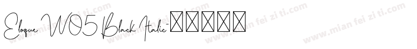 Eloque W05 Black Italic字体转换